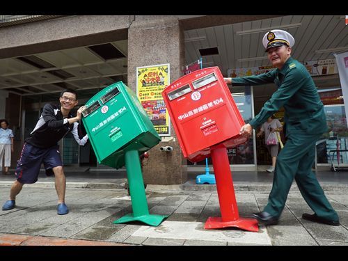 Twisted mail boxes prevail