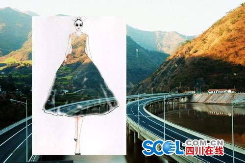 把高速公路做成衣服穿上身 美不美？（組圖）