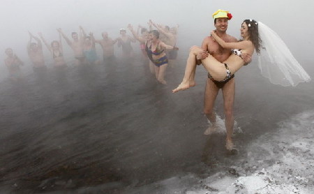 Ice wedding in Russia