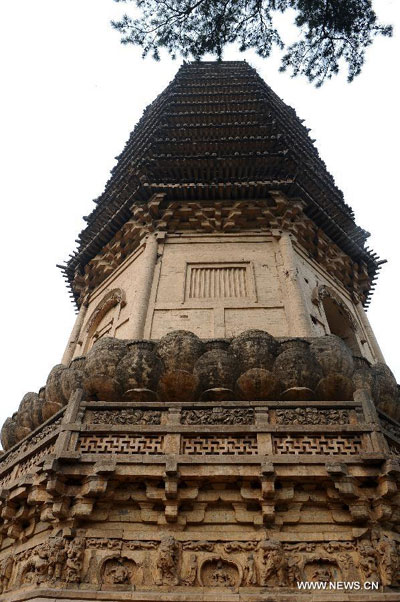 Scenery of Jueshan Temple in Lingqiu county, Shanxi province