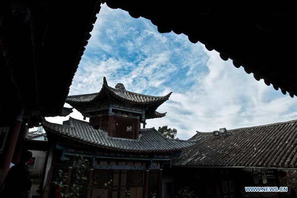 Scenery of ancient townlet Heshun in SW China