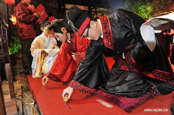 Traditional Chinese wedding held in China