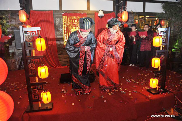 Traditional Chinese wedding held in China