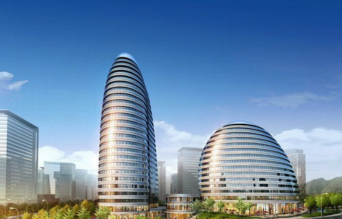 Twin buildings appeared in Beijing and Chongqing