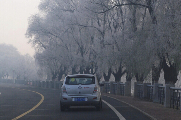 Jilin city welcomes its first winter rime