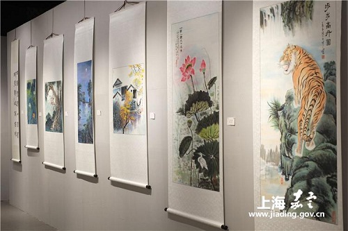 Paintings present Jiading's beautiful landscape and long history