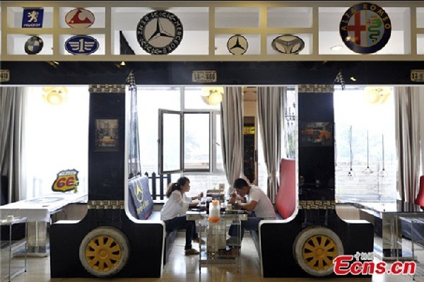 Car-themed restaurant in Taiyuan, Shanxi