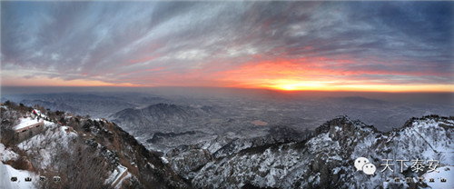 First snow fall makes Mount Tai more beautiful