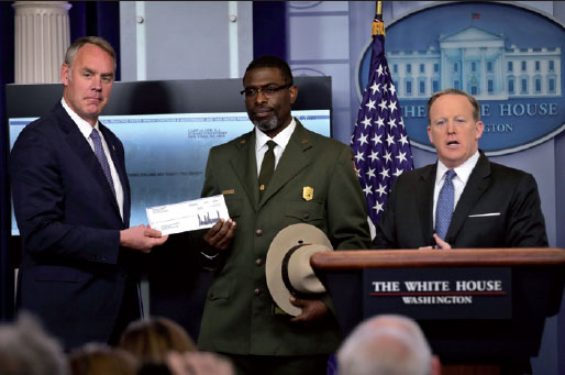 Trump gives first quarter salary to National Park Service