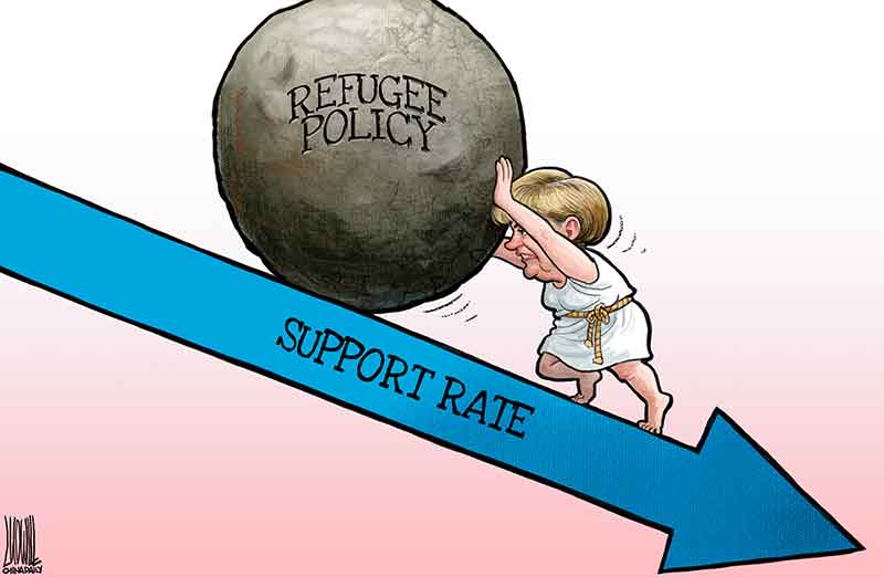 Merkel loses public support