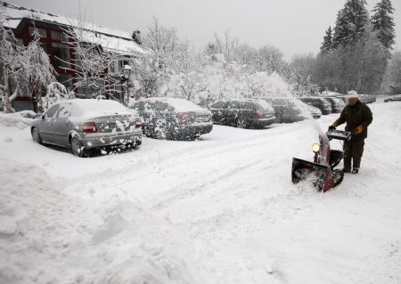 Entire Europe freezes in snow