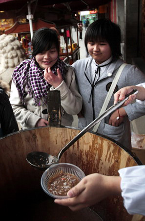 It's Laba again; porridge time