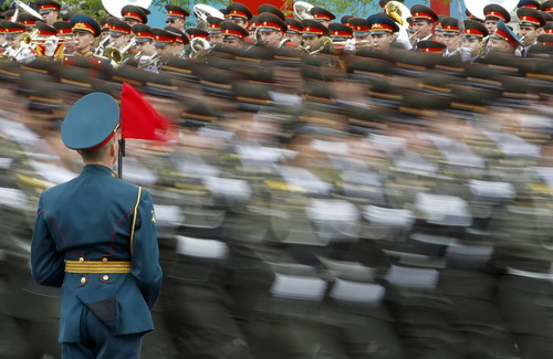 Dress rehearsal for Victory Day parade in Russia