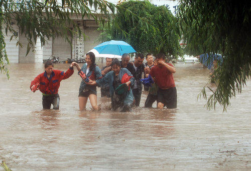 NE China suffers from floods