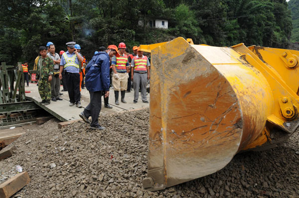 After mudslide, a new bridge