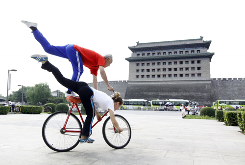 Bike stunt team in Beijing