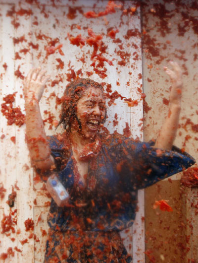 Tomato fight in Valencia