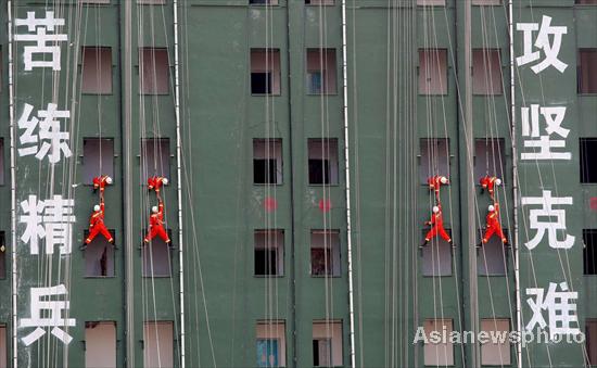 Massive fire rescue drill held in NE China city