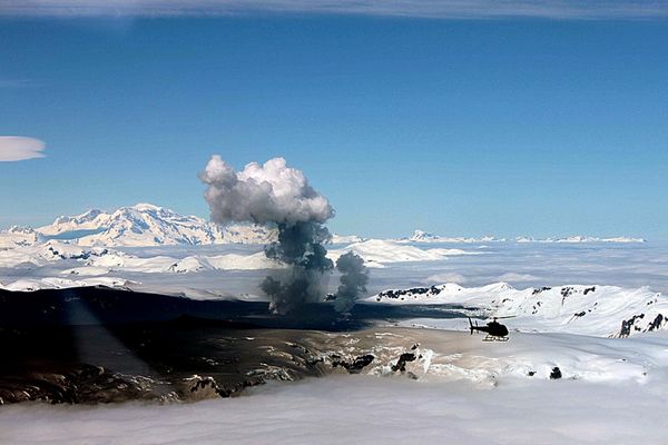 Chile volcano erupts