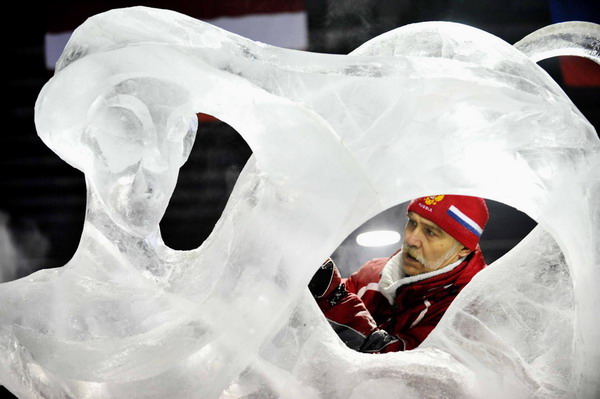 Ice sculpture competition in NE China city