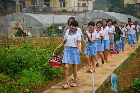 Campus harvest festival in Zhejiang