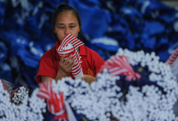 Chinese firm makes Olympic flags