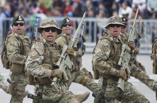 Chile stages military parade