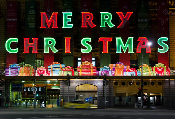 Christmas decorations installed across Melbourne