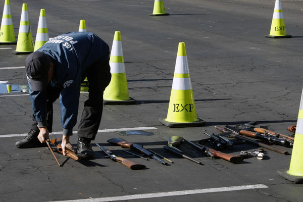 LA police buy back guns after school shooting