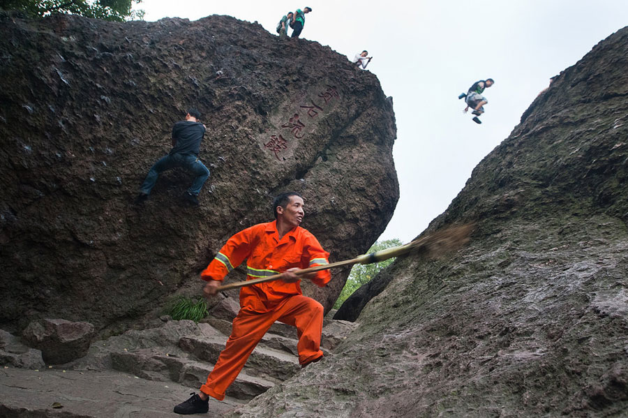 Mountainous task of clearing trash