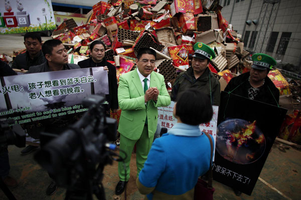 Millionaire leads parade for environmental protection