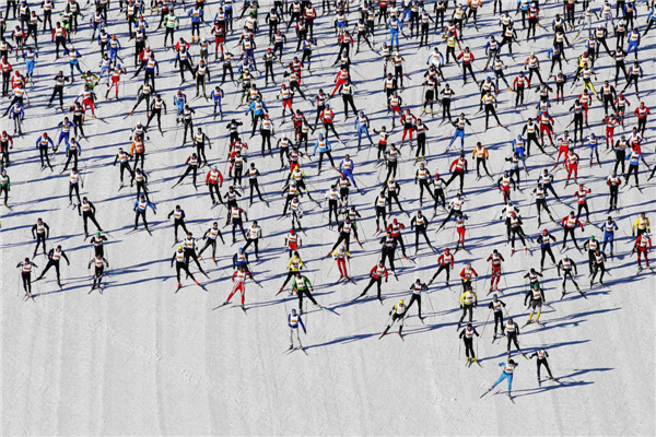 Engadin Ski Marathon held in switzerland