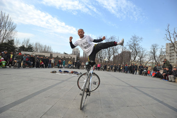 63-year-old man knows his way around a bike