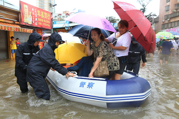 Rainstorms hit South China