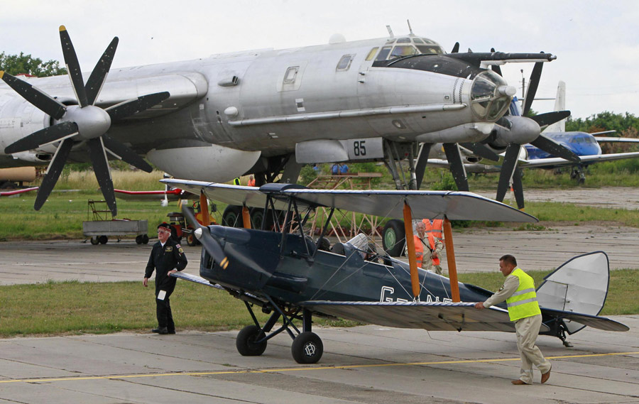 Festival of vintage planes in Ukraine