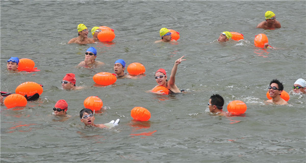 Party chief takes a plunge for water safety