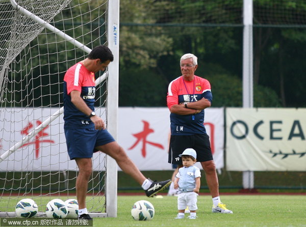 Conca's son shows off his own fancy footwork