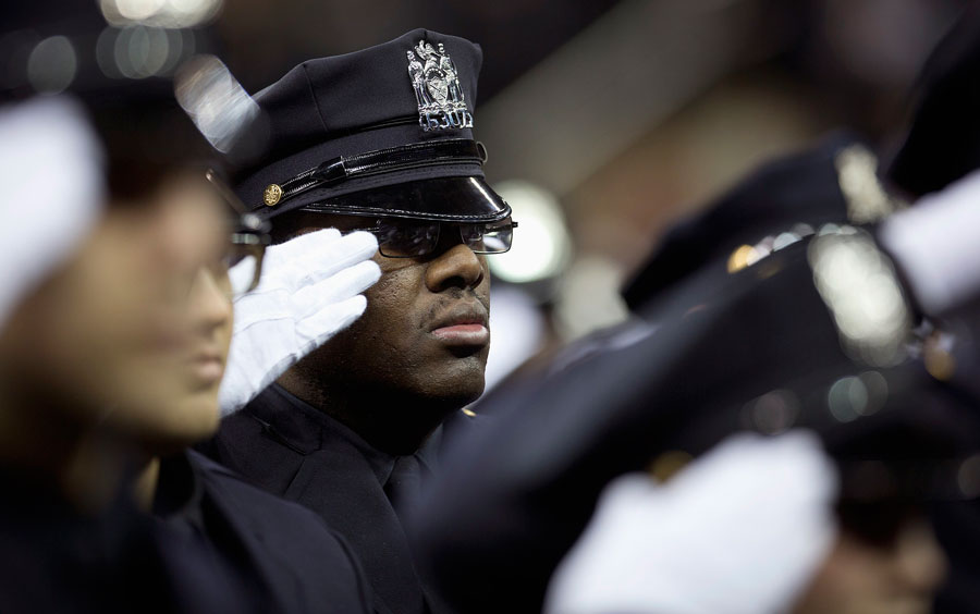 New York police graduates at induction ceremony