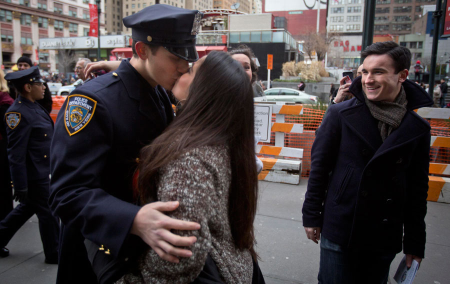 New York police graduates at induction ceremony