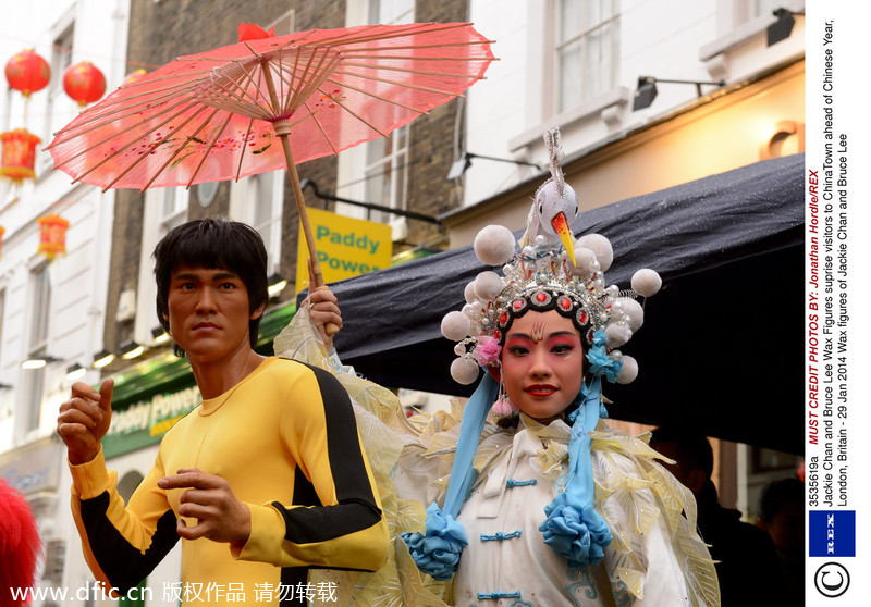 Kongfu stars wax shine in London ChinaTown