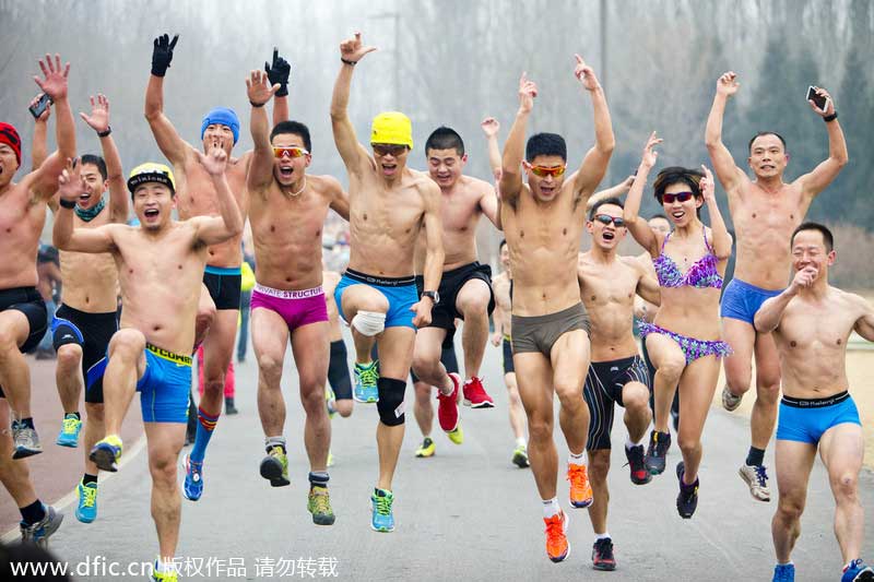 Undie run to beat smog blues