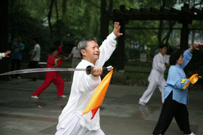 Practicing Tai Chi Chuan in Chengdu