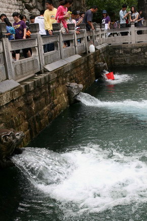 Get close to the springs by boat