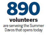 Volunteers on hand to help visitors