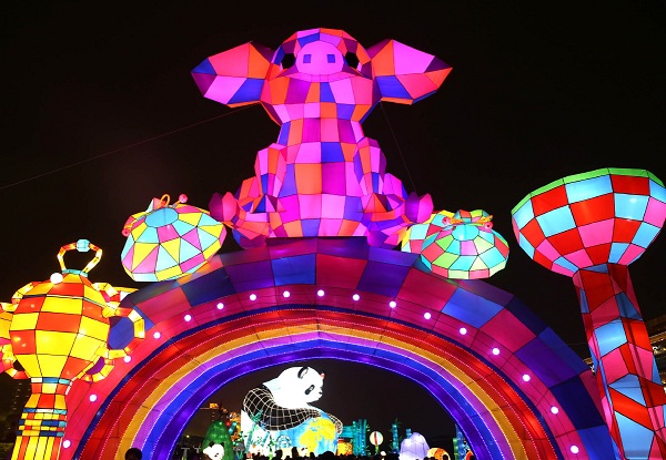 Xi'an and Nanjing hold lantern shows to celebrate Spring Festival