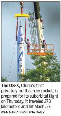 Country's first private rocket roars into sky