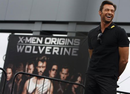 Hugh Jackman at premiere of movie X-Men Origins: Wolverine in Tempe