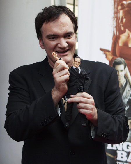 Tarantino and Roth arrive for a screening of new film 