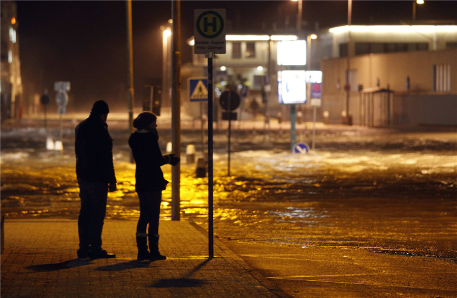 Arctic storm hits Europe