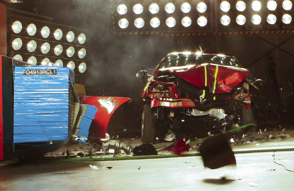 Car crash-test in Landsberg